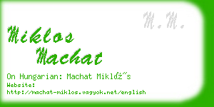 miklos machat business card